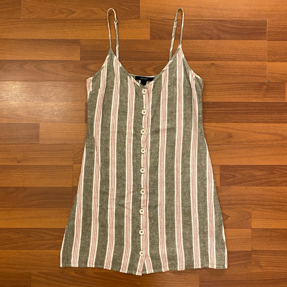 Forever 21 Striped Linen Dress